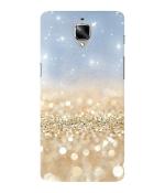 Bhai Cover Oneplus 3T Gold Polycarbonate Shiney Glitter Design Mobile Back Case Cover