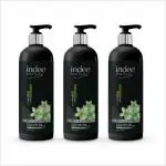 Indee 2-in-1 Herbal Shampoo Conditioner - Sulfate & Paraben-Free Herbal Shampoo and Conditioner | Nourishing Shampoo with Aloe Vera, Neem & Tea Tree Oil | Anti Dandruff, Hair Fall Control, Natural Hair Care for Men & Women - 500ml (Pack of 3)