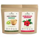Humanveda Herbal Hair Pack of Amla, Hibiscus Powder's for Hair & Scalp (100 x 2 = 200g)