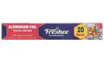 Freshee 20m Aluminium Foil Roll For Food, Disposable Food Grade Silver Foil for Baking