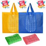 Homeleven Multipurpose Foldable and Reusable Shopping Bag Plastic Free Bags Pack of 2 - Multicolor