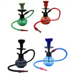AL KARAMA HOOKAH TOBACCO 12 Inch Premium Luxury Glass Hookah Complete Set with All Accessories Stylish Pack of 4 (Multicolor)