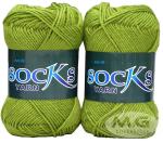 M.G Enterprise wool, Nylon Socks yarn doce Light Green 300 Grams.