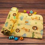 Baby Moo I Love Animals Yellow Fur Blanket