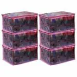 Ganpati Bags Diwali Gifting Hand Stiched Crafted Saree Cover Cloth Organiser Pack Of 6