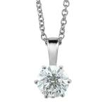 Feel Touch Mart 1.30 Carat Moissanite Heera A1 Precious Silver Pendant VVS1 Transparent Clarity D Color Moissanite Diamond Beautiful Gemstone for Girls Women Weddings Gifts IGL Lab Certified