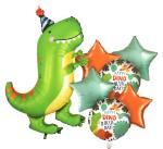 My Party Suppliers Dino-mite Simple Roar with Dinosaur Jungle Theme Foil Balloon (pack of 7)