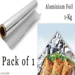 FoodFresh Extra Thick Aluminium Foil-1Kg (Net),18 Microns Food Packing,Wra-Pack Of 2