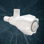 CUROVIT PVC Angle Valve Tap / White Plastic Water Tap for Supply of Geyser/Basin tap/English seat