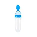KUPEPE New Born baby Multipurpose Feeding Bottle with feeding spoon for food feeding Feeder (Blue)