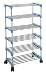 PARASNATH Steel Smart Shoe Rack with 6 Layer Shoes Stand (Blue, White)