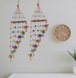 Avyank Elephant Wind Chimes , Combo Set Of 2 (Paper Mache) Multicolor
