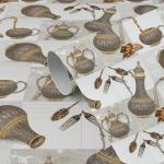 WallWear 3D Wallpapers for Kitchen Waterproof Extra Large(40x200) Cm Kitchen Wallpapers oilproof |Self Adhesive Wallpapers Vinyl Stickers for Kitchen | Kitchen Wallpapers for Walls(Kashmiri Tea Tile)