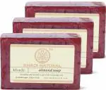 Khadi Natural Almond Soap 125 Gm Each - Pack Of 3 Soaps