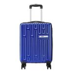 Safari Cargo Neo Cabin Suitcase, Small, 55 cm, Hard Luggage, 4 Wheels, Metallic Blue TSA Lock Polycarbonate 360 Degree Wheeling System