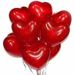 ACOME Red Heart Shape Balloons (Pack Of 50)