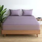 Wakefit Waterproof Bamboo Mattress Protector, Lavender-78x66 Inch
