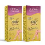 BIOFRESH Herbals Gold Hair Removal Cream Ideal for Bikini Line Hands & Underarms (Pack of 2)