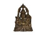 Jag Mohan Yogesh Wall Hanging Goddess Saraswati & Lakshmi & Ganesh Gun Metal Copper Color God Idol