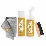 Herbal Home Shoe Care Natural Solution foam Cleaner 100 ml and shiner and Renovator Spray 100ml And Brush ,Microfiber Cloth ,Shoe Cleaner Kit For Sneaker,Sports Shoe Cleaner Foam Spray Incomplete