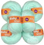 Simi Enterprise Grape Green Acrylic Wool, Baby Wool 4 Ply Wool Ball Hand Knitting Wool, Art Craft Soft Fingering Crochet Hook Yarn-Oart-Eg (Pack Of 16)