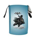 PrettyKrafts Batman Folding Laundry Basket for Clothes with Handle, Toys Organiser, 45 Litre, Blue