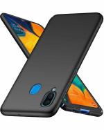 A ACCESSORIES KART Samsung A40 Black Rubber Superior Quality Back Cover