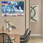 SURMUL Seven Horses Running Painting Peel and Tearable Multicolor PVC Wall Sticker
