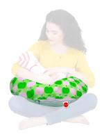 Vparents Green Cotton Baby Feeding Pillow