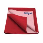 Bumtum Baby Dry Sheet Waterproof Fleece Reuseable (Cherry Red, Medium Size, 100 * 70cm, Pack of 1)