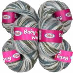 M.G Enterprise Wool Yarn, Premium cuareo Grey Pack of 6 pc 25 gm each