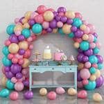 RG Accessories Multicolor Rubber Solid Balloon Kit For Decoration Balloon (Pack Of 51)