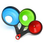 Hasthip White Kitchen Funnels With Handle For Filling Bottles (Pack Of 3)