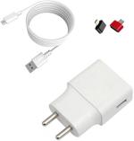 Badger Wall Charger Accessory Combo for Vivo Y81i, Vivo Y95, Vivo V7, Vivo Y91, Vivo V9 pro, Vivo Y71i, Vivo V7 +, Vivo Y66, Vivo V9 with Data Transfer & Fast Charging Cable (White, Black, Red)
