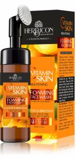 Herbicon Vitamin C Face Wash with Built-In Foaming Face Brush for Skin Brightening - 100 ml