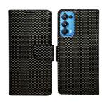 A D Enterprises Net Black Flip Cover for Oppo Reno 5 Pro | Magnetic Case | Shock Absorbent | Flip Cover Oppo Reno 5 Pro