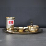 Indian Bartan Brass Plate set