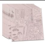 TAYLORED HOME 3D Foam Washable Self Adhesive Wallpapers Embossed PE Foam Peel and Stick Wallpaper for Indoor and Outdoor Wall Decor (Rose Gold, Pack of 20)