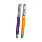 Auteur Multicolor Brass Purple Ink Fountain Pen (Pack Of 2)