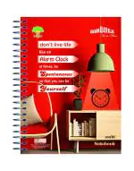 Amblitz Unruled Spiral Notebook | 500 Pages | Pack of 2 | A4 Size | 21cm X 29.7cm| Premium Plus| 70 GSM Paper| Single Subject Notebook |