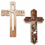 Incredible Gifts Name on Cross and Engraved Story on Wooden Cross (Set of 2) for Christmas