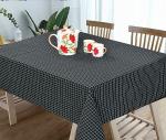 Crazyweaves Checkered Cotton Black 4 Seater Kitchen Table Cloths