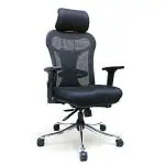Ample Seating's Optima Indian High-Back Mesh Home & Office Ergonomic Chair with Multi-Tilt Lock Mechanism & 3-Dimensional Adjustable Armrest (Black)