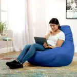 ink craft Size : XL Pack of 2- Teardrop Bean Bags - Designed by : Scotty & Travis - Color: Blue - Bean Bag Cover - Best Bean Bag for Living Room - Luxury Bean Bag - Lounge Chair Latest Bean Bag