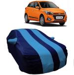 Carigiri Sky Blue And Navy Blue Car Body Cover For Hyundai Elite I20(Triple Stitched,Mirror Pocket)(Models-2015, 2016, 2017, 2018, 2019, 2020)