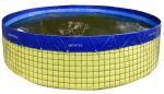 MIPATEX 650 GSM Fish Tank Round Tarpaulin Sheet Blue 3 x 1.2 m