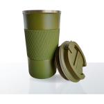 UniKart Dark Green 510 ML Insulated Stainless Steel Coffee Tea Tumbler for Hot Cold Beverages Portable Travel Mug Leak Proof Sipper Lock Lid Thermos Multipurpose for Home Office Gifts