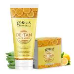 Globus Naturals De Tan Face Wash & Facial Kit Combo, Tan Removal Formula, For All Skin Types