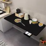 Torche [16 x 40 inches ] Solid Wooden Wall Mounted Folding Study Table Black