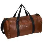 Cosmus Bermuda Duffle bag 34 liters Tan PU Stylish Cabin Duffel Bag